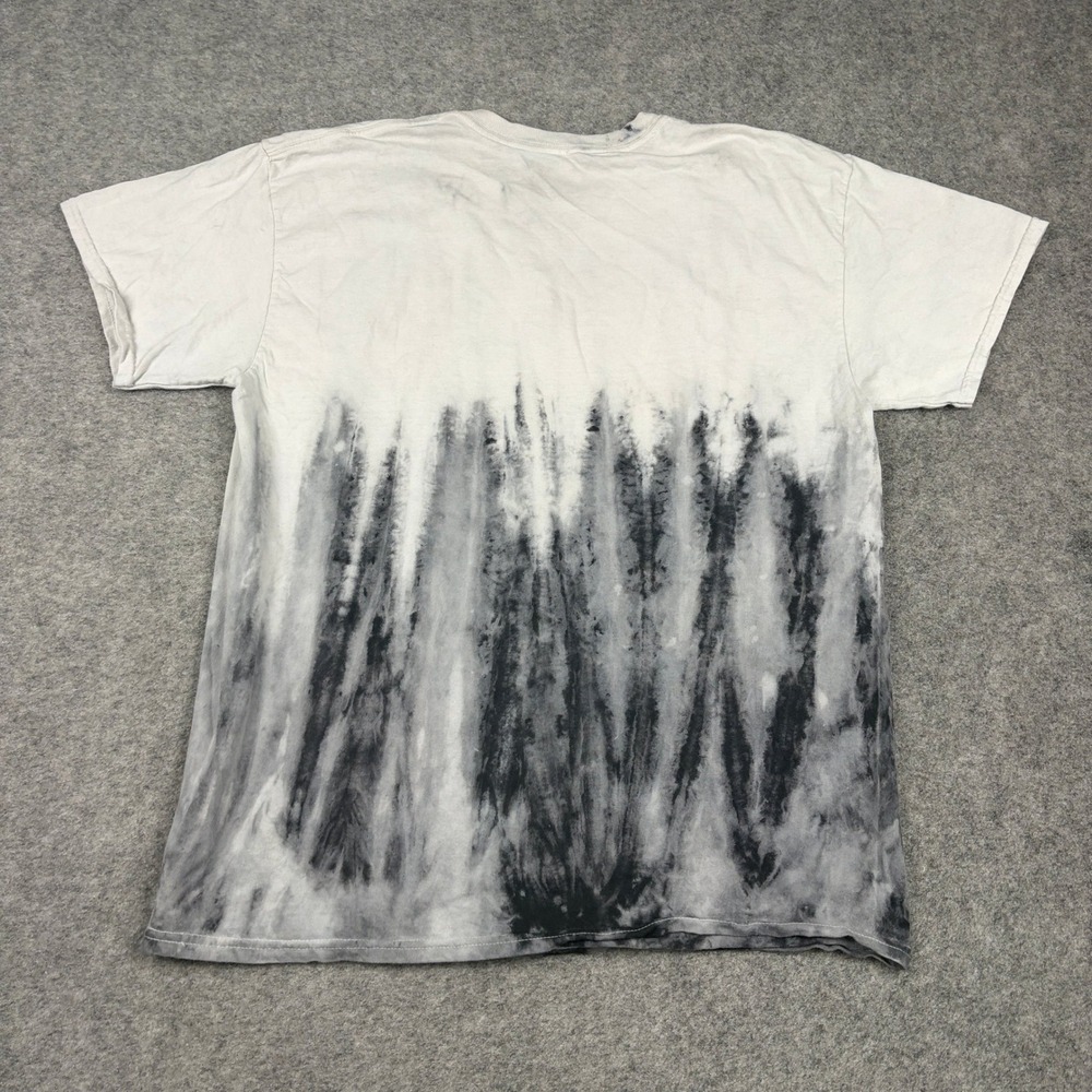 Y2K AC/DC Graphic Tee Mens Large Back In Black 1980 US Tour Tie Dye Grunge Skate - Picture 10 of 15